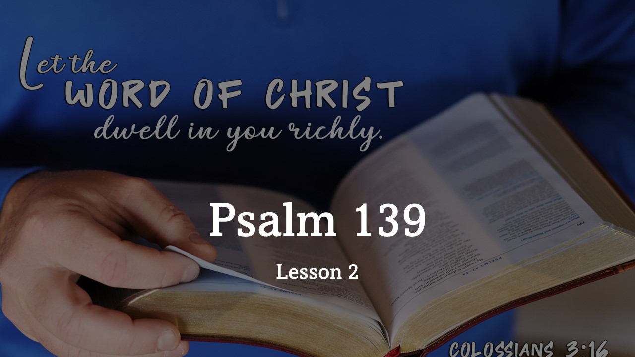 Read more about the article Lesson 2: Psalm 139